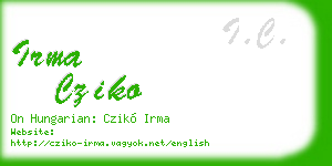 irma cziko business card
